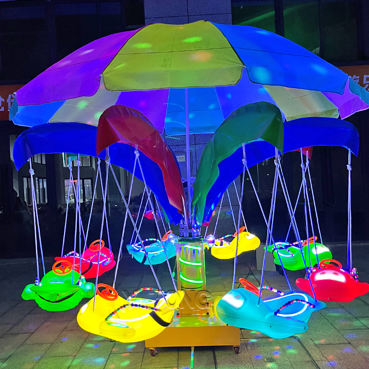 Coin Operated Kiddie Ride - Mini Carousel Ride for Kids Outdoor
