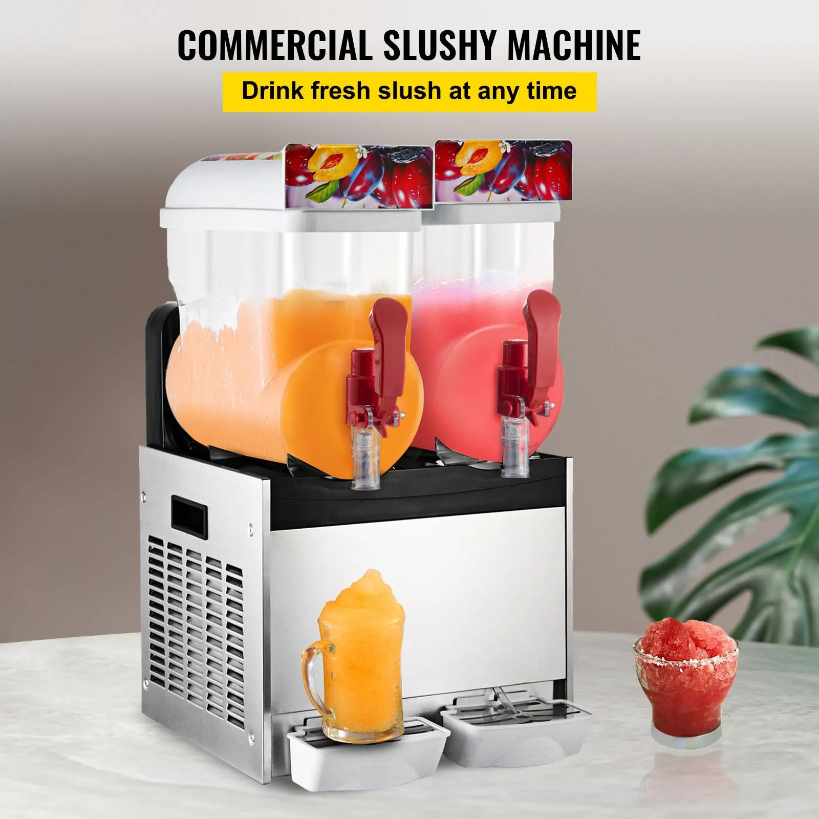 SIHAO 15Lx2 Tank Commercial Sl - Slushie Machine Vending recensie en prijs