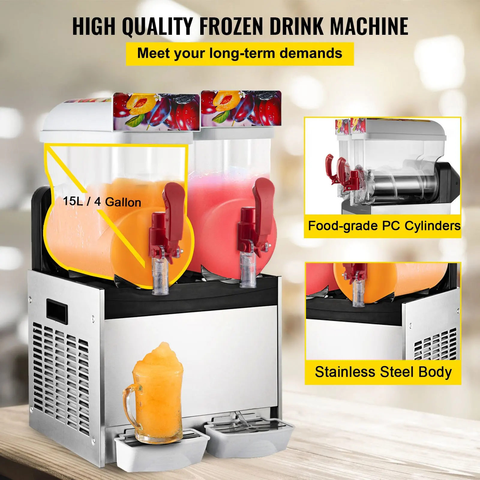 SIHAO 15Lx2 Tank Commercial Sl - Slushie Machine Vending recensie en prijs