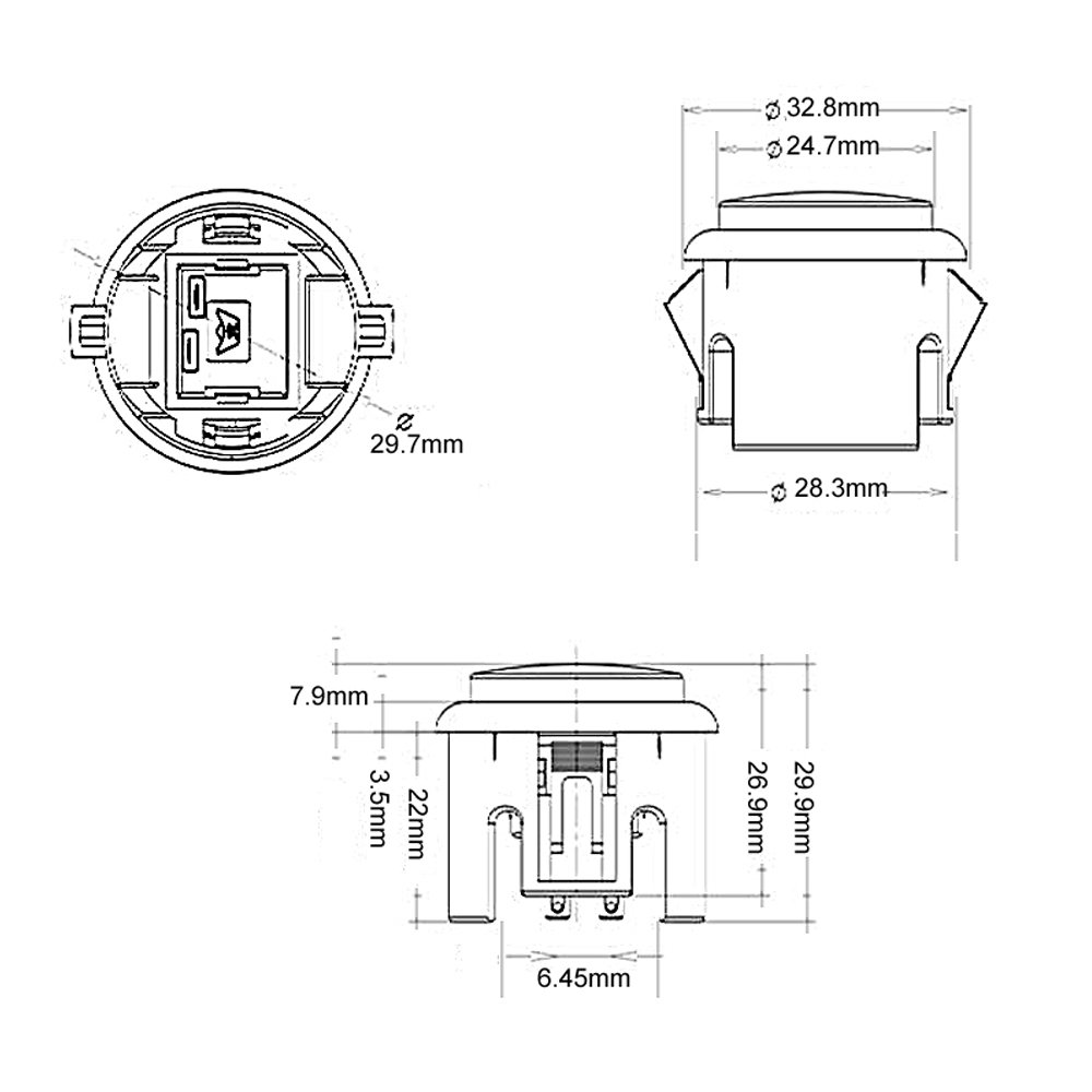 12pcs copy Sanwa Buttons 30mm  - Arcade Wangan Midnight recensie en prijs