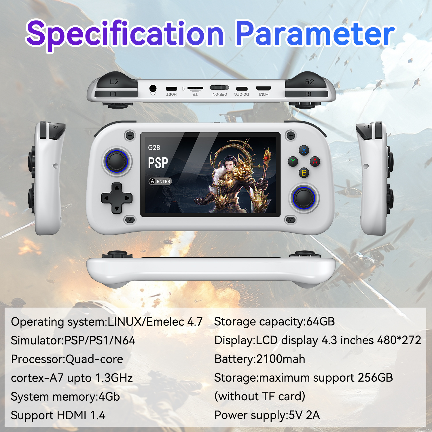 G28 game console 4.3-inch high - Arcade Game Jackpot recensie en prijs