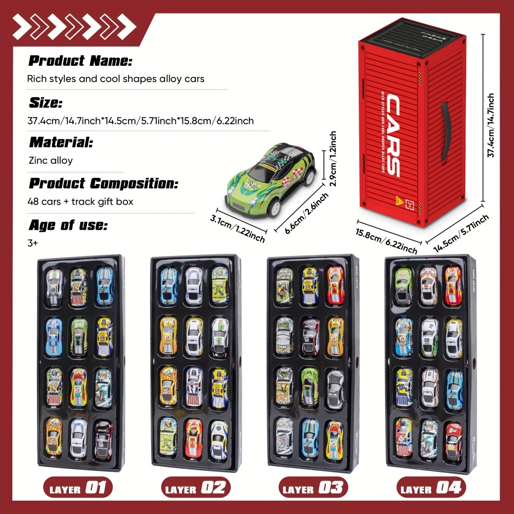 Toy Cars for Kids, 48 Pull Bac - Racing Arcade Cabinet recensie en prijs