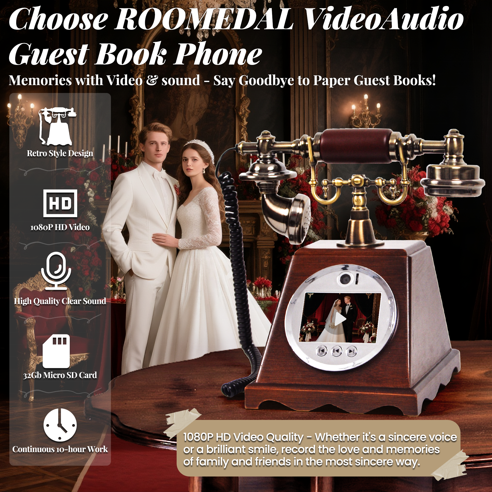 New Arrival Walnut Antique Tel - Photo Booth Machine recensie en prijs